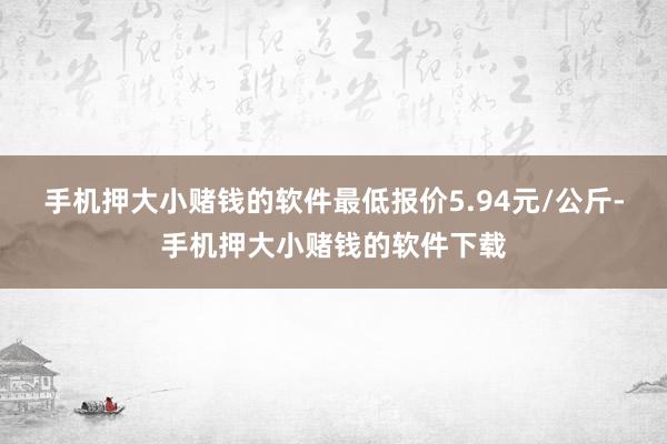 手机押大小赌钱的软件最低报价5.94元/公斤-手机押大小赌钱的软件下载