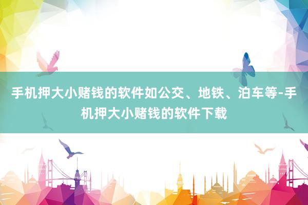 手机押大小赌钱的软件如公交、地铁、泊车等-手机押大小赌钱的软件下载