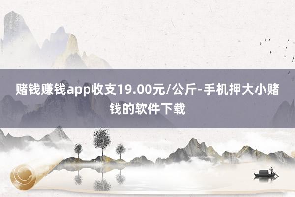 赌钱赚钱app收支19.00元/公斤-手机押大小赌钱的软件下载