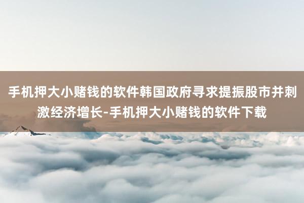 手机押大小赌钱的软件韩国政府寻求提振股市并刺激经济增长-手机押大小赌钱的软件下载