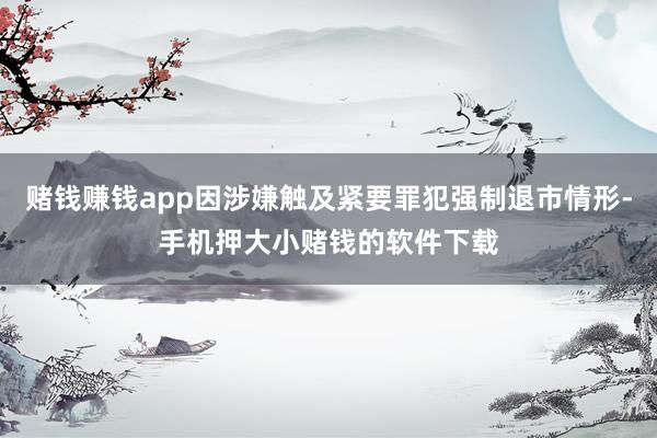 赌钱赚钱app因涉嫌触及紧要罪犯强制退市情形-手机押大小赌钱的软件下载
